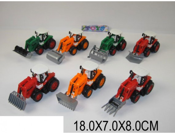   Трактор инерция 7 видов 000В23512 - приобрести в ИГРАЙ-ОПТ - магазин игрушек по оптовым ценам