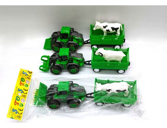   Трактор с прицепом 2 вида 000В51353 - приобрести в ИГРАЙ-ОПТ - магазин игрушек по оптовым ценам