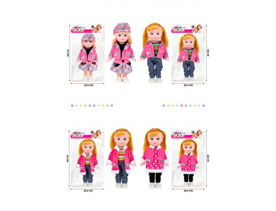   Кукла в пакете 4 вида 000Д52197 - приобрести в ИГРАЙ-ОПТ - магазин игрушек по оптовым ценам