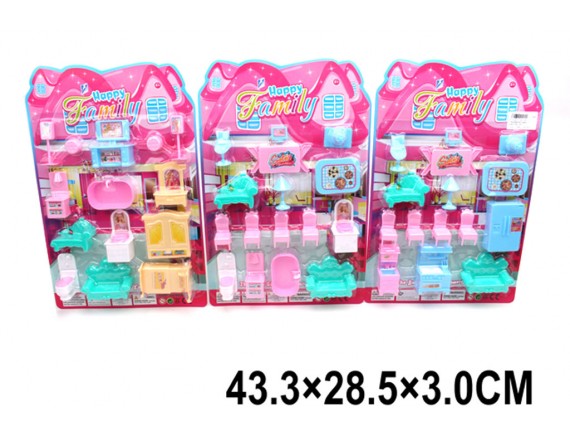   Мебель на листе 3 вида 000Н52245 - приобрести в ИГРАЙ-ОПТ - магазин игрушек по оптовым ценам