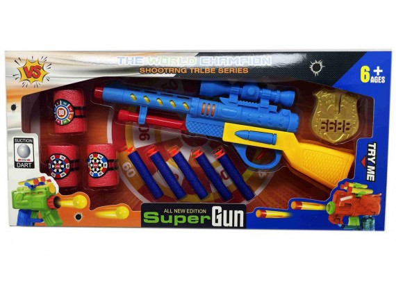  Ружье с банками в коробке 000К52173 - приобрести в ИГРАЙ-ОПТ - магазин игрушек по оптовым ценам