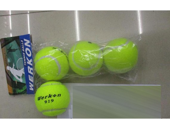 Мячи для большего тенниса 3шт в пакете 000Т52422