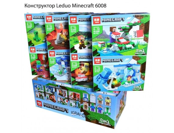 Конструктор Leduo 8in1 из 755 дет. Minecraft 6008