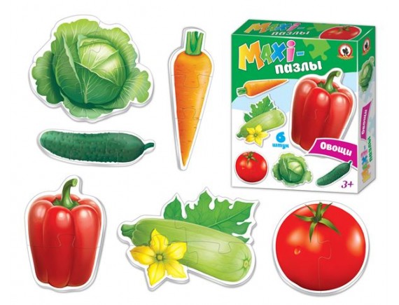 MAXI-пазлы "Овощи" в кор 02545