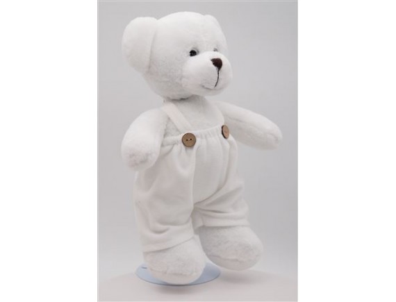 Мягкая игрушка Медведица Сильва в белом комбинезоне , 33 см, 0913333S-20 0913333S-20
