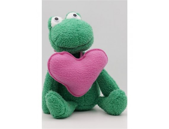Мягкая игрушка Лягушка Синдерелла с розовым сердцем, 20/24 см, 973520, 132 шт 0973520-33