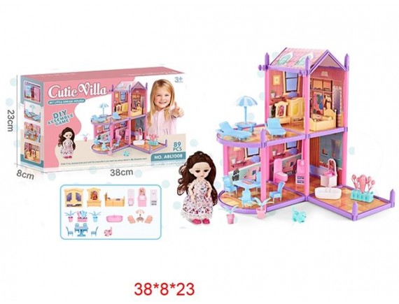 Игровой набор с уютным домиком и куклой 1230914