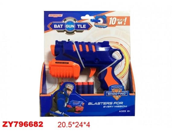 Пистолет Battle Gun с мягкими пулями в открытой коробке 200401249
