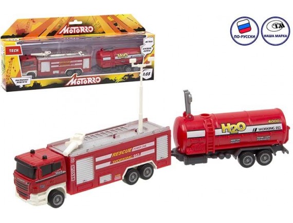   Машинка металлическая Motorro Пожарная команда 200696480 - приобрести в ИГРАЙ-ОПТ - магазин игрушек по оптовым ценам