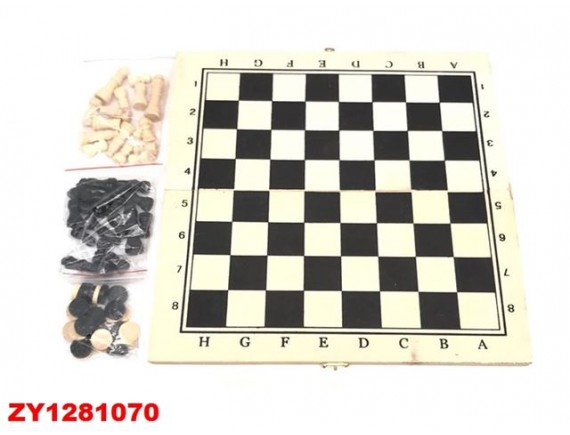 Игра 3 в 1 шахматы, шашки, нарды, поле 34х34см, в коробке, ТМ S+S HL1281070