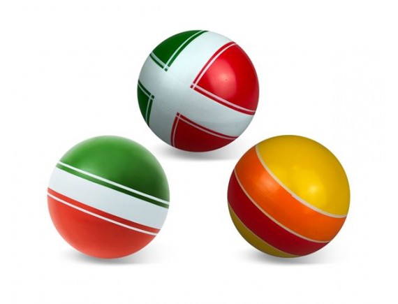Мяч д 100мм Серия Классика ручное окраш (крестики нолики, наш мяч, ободок) Р3-100