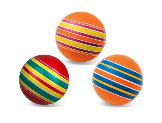 Мяч д 100мм Серия Полосатики ручное окраш (ленточки, тропинки) Р3-100По