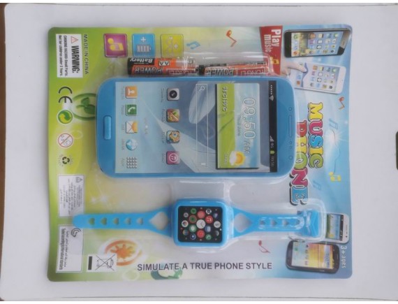   Телефон музыкальный, часы LT822-1 - приобрести в ИГРАЙ-ОПТ - магазин игрушек по оптовым ценам