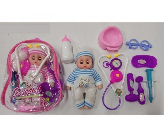   Доктор в рюкзаке с куклой 10 предметов LT858-P3 - приобрести в ИГРАЙ-ОПТ - магазин игрушек по оптовым ценам