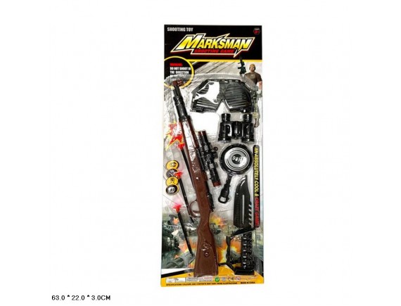   Меткий Стрелок 8 предметов, винтовка с присоской LT884-1 - приобрести в ИГРАЙ-ОПТ - магазин игрушек по оптовым ценам