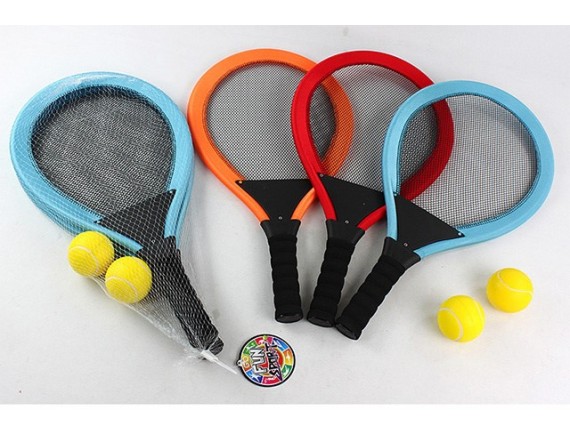   Теннисные ракетки детские в сетке 2шт 2 мячика LT9352A - приобрести в ИГРАЙ-ОПТ - магазин игрушек по оптовым ценам