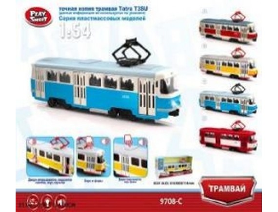 Трамвай синий музыкальный LT9708C
