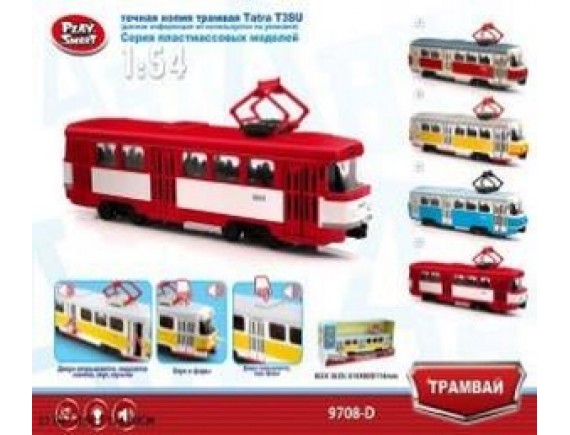 Трамвай красный 1:54 LT9708D