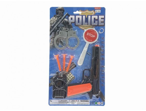   Полиция набор 7 предметов, пистолет с присосками LTA220 - приобрести в ИГРАЙ-ОПТ - магазин игрушек по оптовым ценам