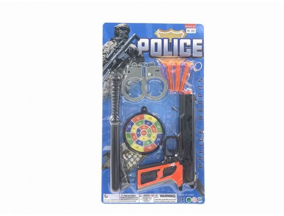   Полиция набор 6 предметов, пистолет с присосками LTA221 - приобрести в ИГРАЙ-ОПТ - магазин игрушек по оптовым ценам