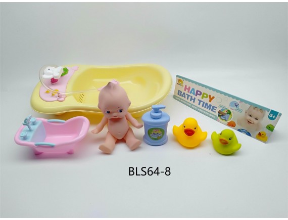 Игровой набор пупс в ванночке LTBLS64-8