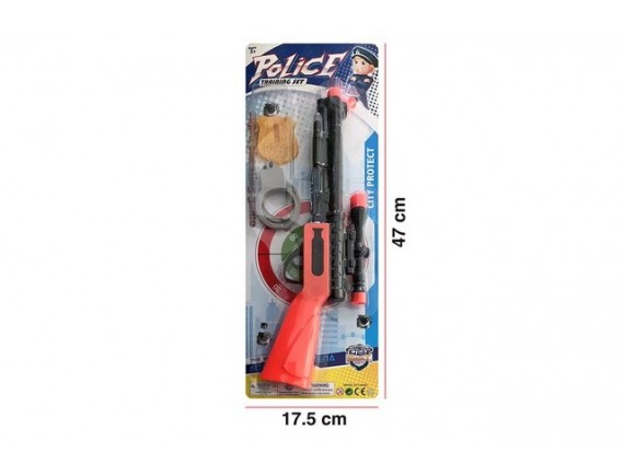  Полиция набор 3 предметов,винтовка с трещоткой LTFX809-1 - приобрести в ИГРАЙ-ОПТ - магазин игрушек по оптовым ценам