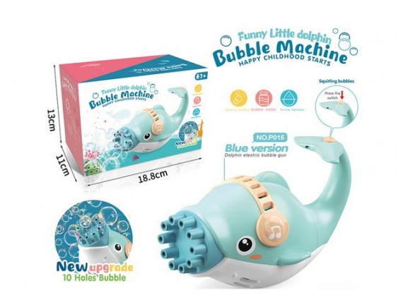   Мыльные пузыри Дельфин на батарейках, 1 баночка с жидкостью LTP015 - приобрести в ИГРАЙ-ОПТ - магазин игрушек по оптовым ценам