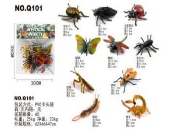 Набор насекомых 10 штук в пакете LTQ101
