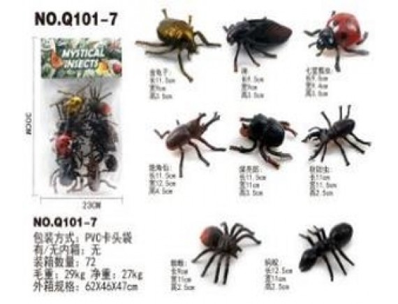 Набор насекомых 8 штук в пакете LTQ101-7