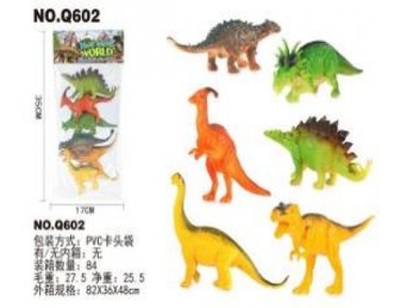 Набор динозавров 6 штук в пак LTQ602