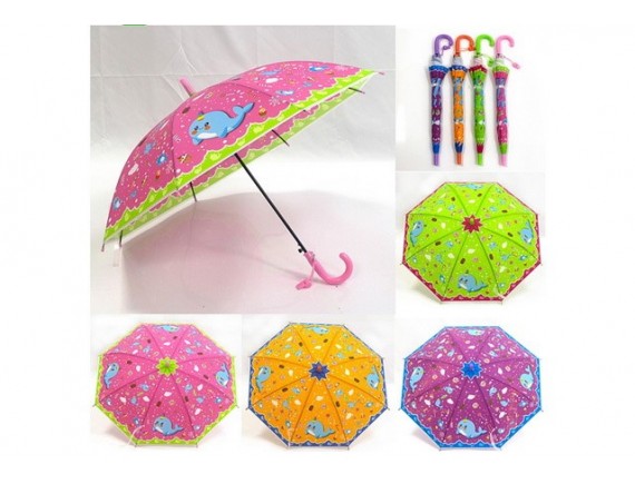 Детский зонтик в ассортименте, свисток, металлический каркас LTYS-30