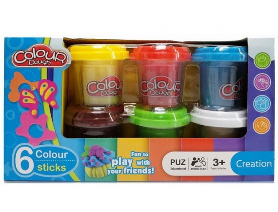 Игровой набор для лепки с пластилином 6 цветов LTYX9617