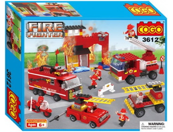   Конструктор COGO Пожарная команда 3612 - приобрести в ИГРАЙ-ОПТ - магазин игрушек по оптовым ценам
