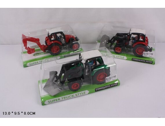   Инерционный трактор 3 вида 27002-456 - приобрести в ИГРАЙ-ОПТ - магазин игрушек по оптовым ценам